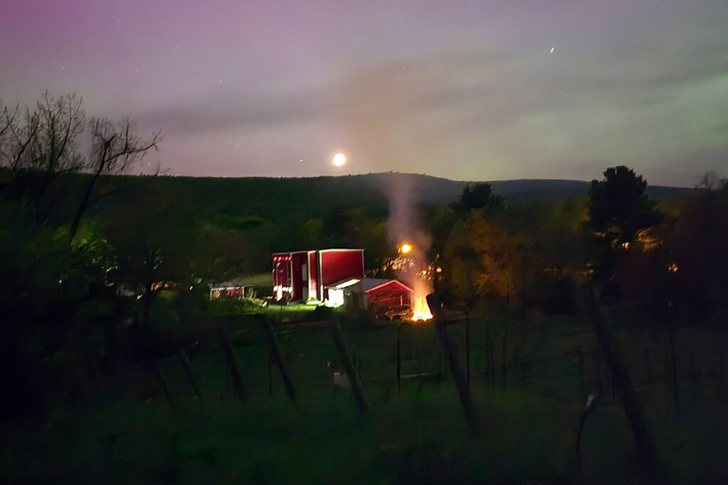 Night view of Black Rabbit Farm